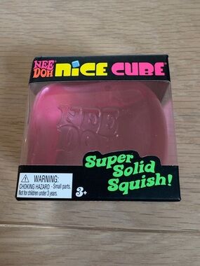 REAL NeeDoh Nice Cube - Pink Nee Doh toy squishy NEW NWT